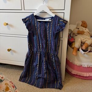 Rockets of Awesome Colorful Metallic Stripe Dress Size 8